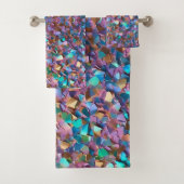 Glitter Modern Opal Holografisch Collectie Bad Handdoek (Insitu)