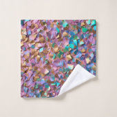 Glitter Modern Opal Holografisch Collectie Bad Handdoek (Wasdoekje)