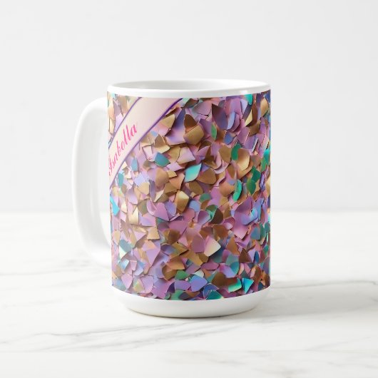 Glitter Modern Opal Holografisch Collectie Koffiemok (Voorkant links)