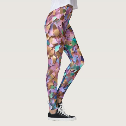 Glitter Modern Opal Holografisch Collectie Leggings (Rechts)