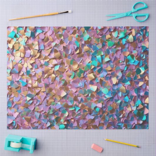 Glitter Modern Opal Holografisch Collectie Tissuepapier (Craft)