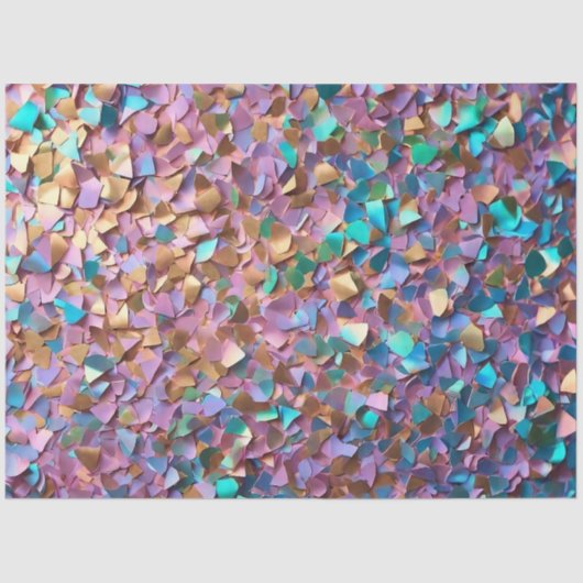 Glitter Modern Opal Holografisch Collectie Tissuepapier (Voorkant)