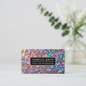 Glitter Modern Opal Holografisch Collectie Visitekaartje (Staand voorkant)