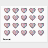 Glitter Modern Opal Holografische Collectie Hart Sticker (Vel)