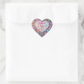 Glitter Modern Opal Holografische Collectie Hart Sticker (Tas)