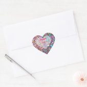 Glitter Modern Opal Holografische Collectie Hart Sticker (Envelop)