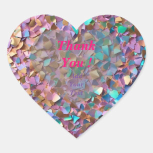 Glitter Modern Opal Holografische Collectie Hart Sticker