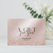 Glitter Modern Roos Gold Certificaat Gift Kaart (Staand voorkant)