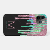 Glitter Monogram Case-Mate iPhone Case (Achterkant (horizontaal))