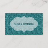 Glitter Monogram Designer Visitekaartje (pauock) (Achterkant)