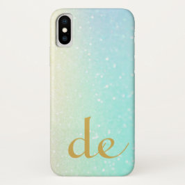 Glitter Monogram Gold Modern Chic Case-Mate iPhone Case