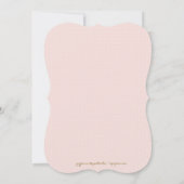 Glitter Monogram gouddag uitnodiging (Achterkant)