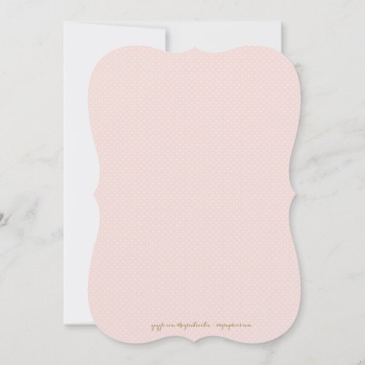 Glitter Monogram gouddag uitnodiging (Achterkant)