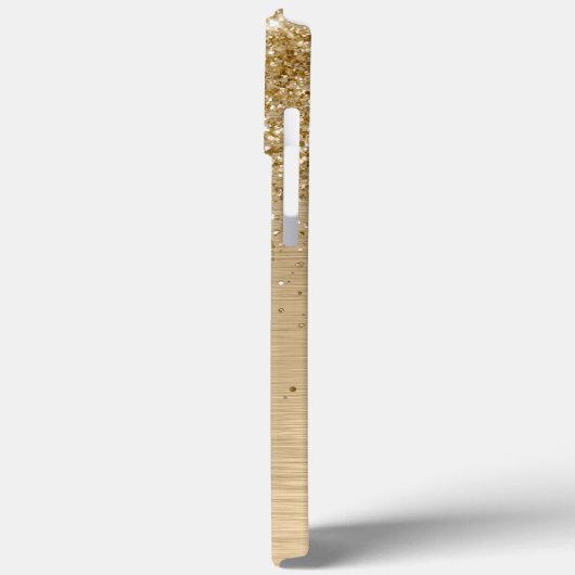 Glitter-monogram goudpenseel Case-Mate iPhone case (Achterkant / Links)