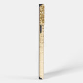 Glitter-monogram goudpenseel iPhone hoesje (Rechterkant)