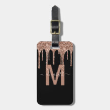Glitter-monogram, meisjesRoos Gold Driving