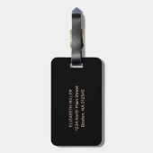 Glitter-monogram, meisjesRoos Gold Driving Bagagelabel (Achterkant verticaal)