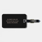 Glitter-monogram, meisjesRoos Gold Driving Bagagelabel (Achterkant horizontaal)