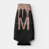 Glitter-monogram, meisjesRoos Gold Driving Flesjeskoeler (Voorkant)