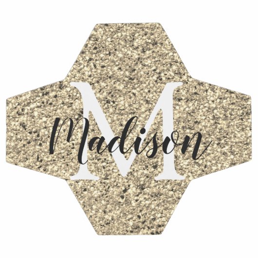 Glitter-monogram op maat voetbal (Enkel)