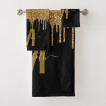 Glitter-monogram voor Chic Gold Driving