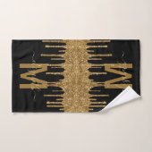 Glitter-monogram voor Chic Gold Driving Bad Handdoek (Handdoek)