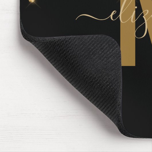 Glitter-monogram voor Chic Gold Driving Muismat (Hoek)