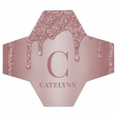 Glitter-monogram voor Girly Roos Gold Sparkle Voetbal (Enkel)