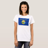 Glitter Montana vlag dames shirt (Voorkant volledig)
