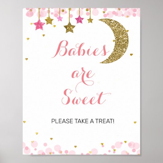 Glitter moon baby's zijn lekker, alsjeblieft, neem poster (Voorkant)