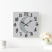 Glitter Moon Wall klok (Huis)