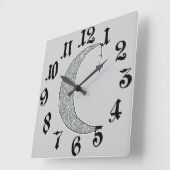 Glitter Moon Wall klok (Hoek)