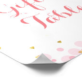 Glitter Moon waterverf Gifts Table Sign Poster (Hoek)