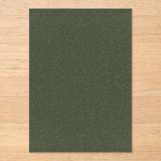 Glitter Moss Green Acryl Uitnodiging – Aanpassen (Voorkant)
