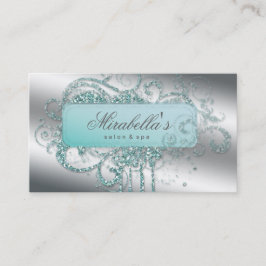 Glitter Nail Salon Afspraak Elegant Bling Afsprakenkaartje