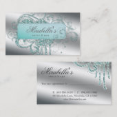 Glitter Nail Salon Afspraak Elegant Bling Afsprakenkaartje (Voorkant / Achterkant)