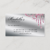 Glitter Nail Salon Afspraak Elegant Bling Afsprakenkaartje (Achterkant)