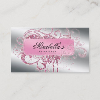 Glitter Nail Salon Afspraak Elegant Bling Afsprakenkaartje
