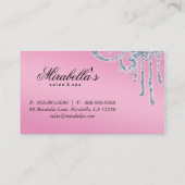 Glitter Nail Salon Benoeming Elegant Bling Visitekaartje (Achterkant)