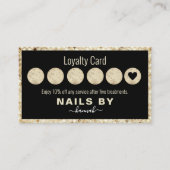 Glitter Nail salon Loyalty Kaart Visitekaartje (Voorkant)