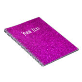 Glitter notebook met faux roze glimpjes notitieboek (Rechterzijde)