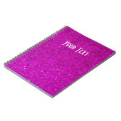 Glitter notebook met faux roze glimpjes notitieboek (Linkerzijde)