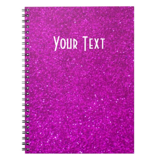 Glitter notebook met faux roze glimpjes notitieboek (Voorkant)