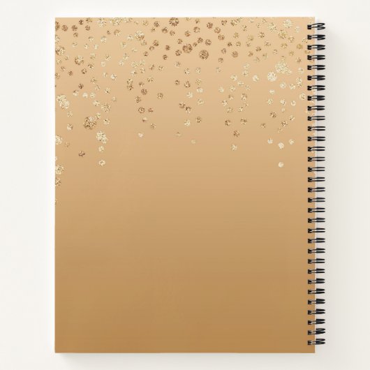 Glitter-Notitieboek op maat Notitieboek (Achterkant)