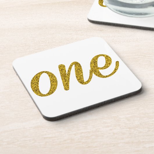 Glitter nummer 1 (1) drankjes onderzetter (Linkerzijde)