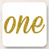 Glitter nummer 1 (1) drankjes onderzetter (Voorkant)