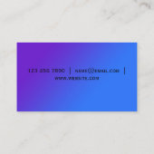 Glitter Ocean Blue Navi Aquatic Visitekaartje (Achterkant)