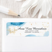 *~*Glitter Ocean Gold Nautical Beach OCTOPUS Etiket (Insitu)