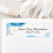 *~*Glitter Ocean Gold Nautical Beach UMBRELLA Etiket (Insitu)