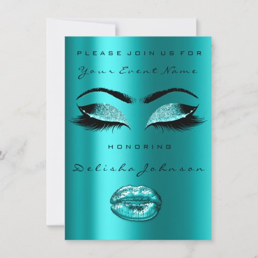 Glitter Ocean Mermaid Vrijgezellenfeest Sweet 16th Kaart (Voorkant)